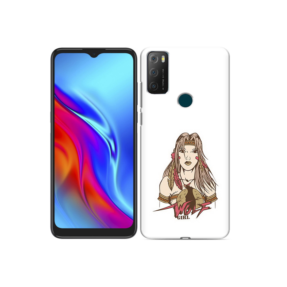 

Чехол MyPads Tocco для TCL 20e девушка волк, Прозрачный, Tocco