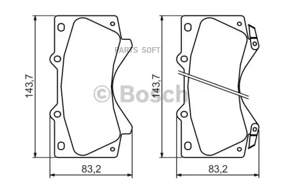 Тормозные колодки Bosch 0986494449