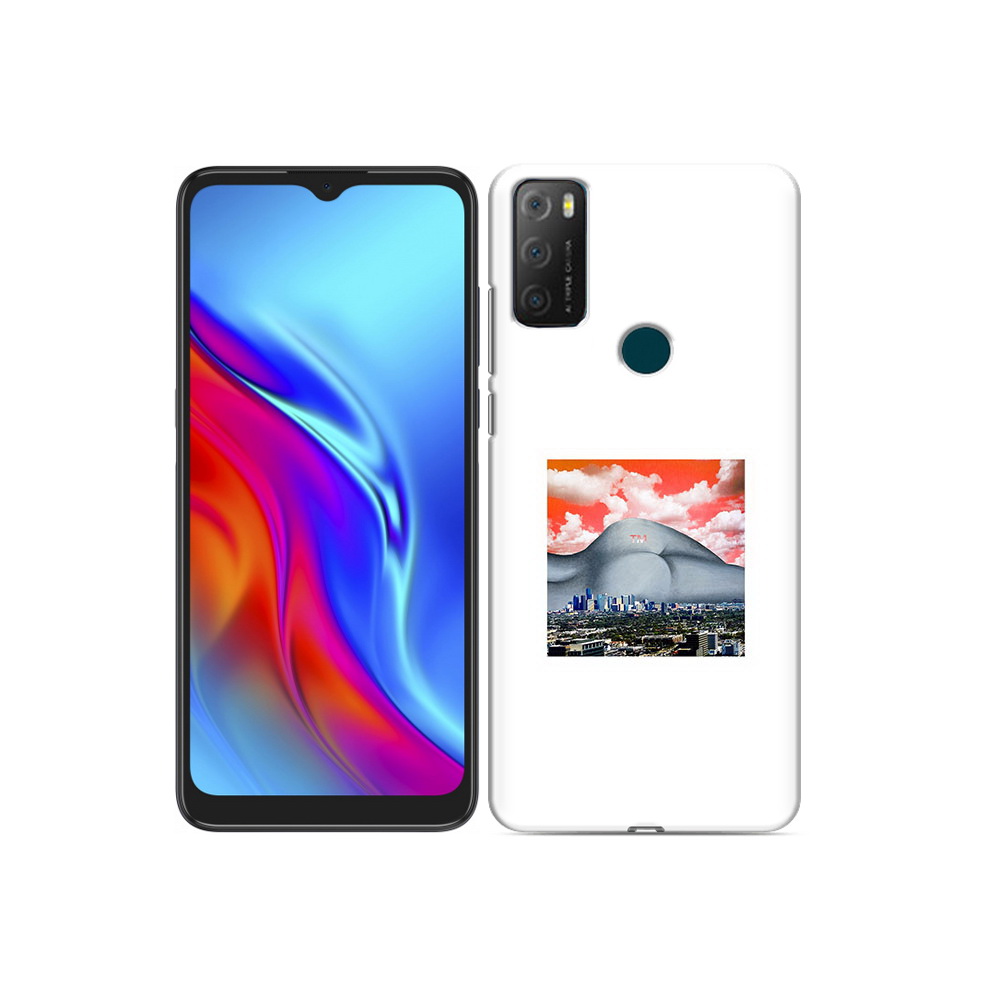 

Чехол MyPads Tocco для TCL 20e город с девушкой на фоне, Прозрачный, Tocco