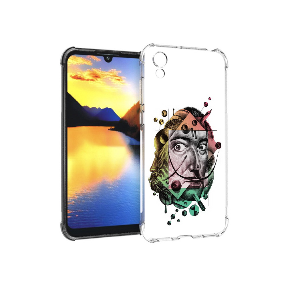 

Чехол MyPads Tocco для Huawei Y5 разноцветное лицо абстракция, Прозрачный, Tocco