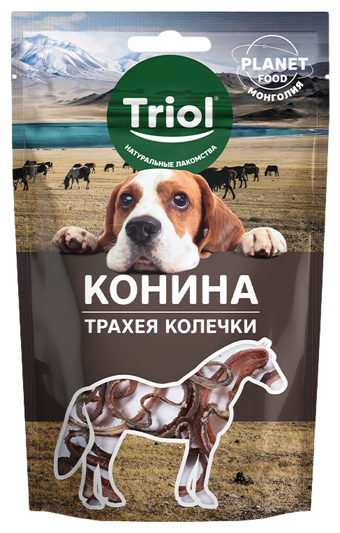 фото Лакомство для собак триол planet food, колечки, конина, 30г triol