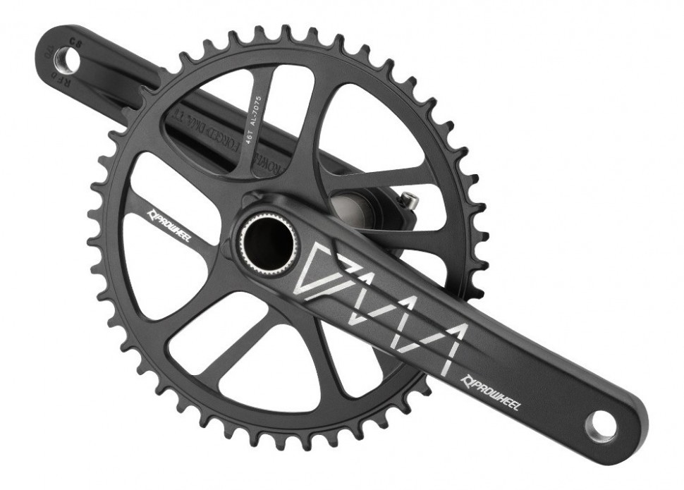 

Система Prowheel DMA-CR099A-TT, 1x11 скоростей, 46T NW DirectMount, 172,5 мм, гревел, Черный