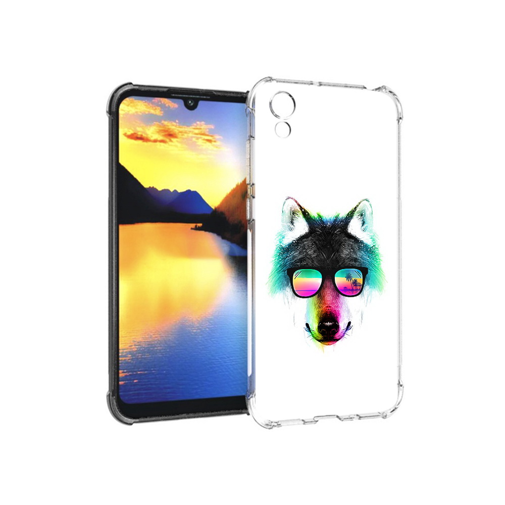 

Чехол MyPads Tocco для Huawei Y5 радужный волк, Прозрачный, Tocco