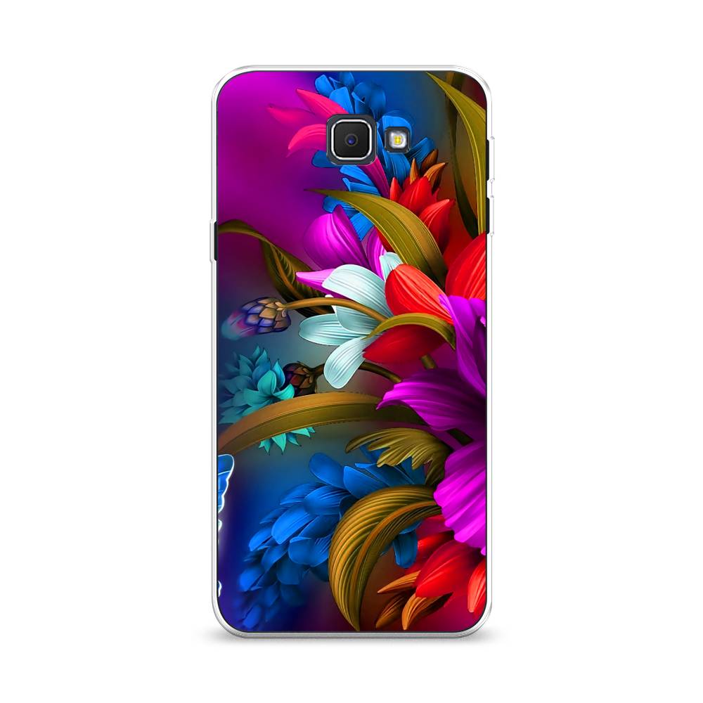

Чехол на Samsung Galaxy J5 Prime 2016 "Фантастические цветы", Фиолетовый;красный;синий, 22950-2