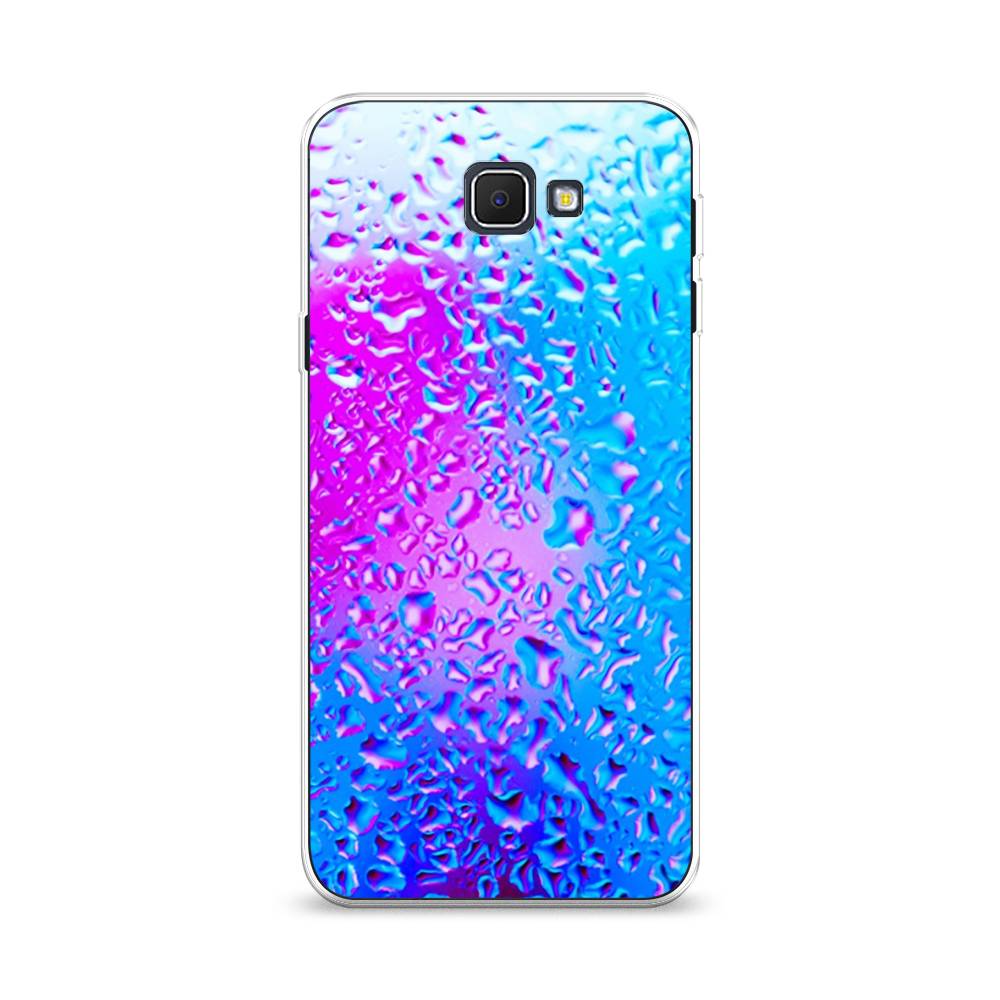 

Чехол на Samsung Galaxy J5 Prime 2016 "Капли на стекле", Голубой;розовый, 22950-3