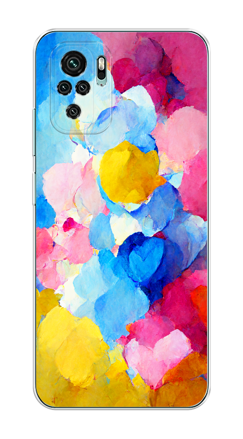 

Чехол на Xiaomi Redmi Note 10/Note 10S/M5s "Яркие пятна", Синий;голубой;желтый;розовый, 39950-1