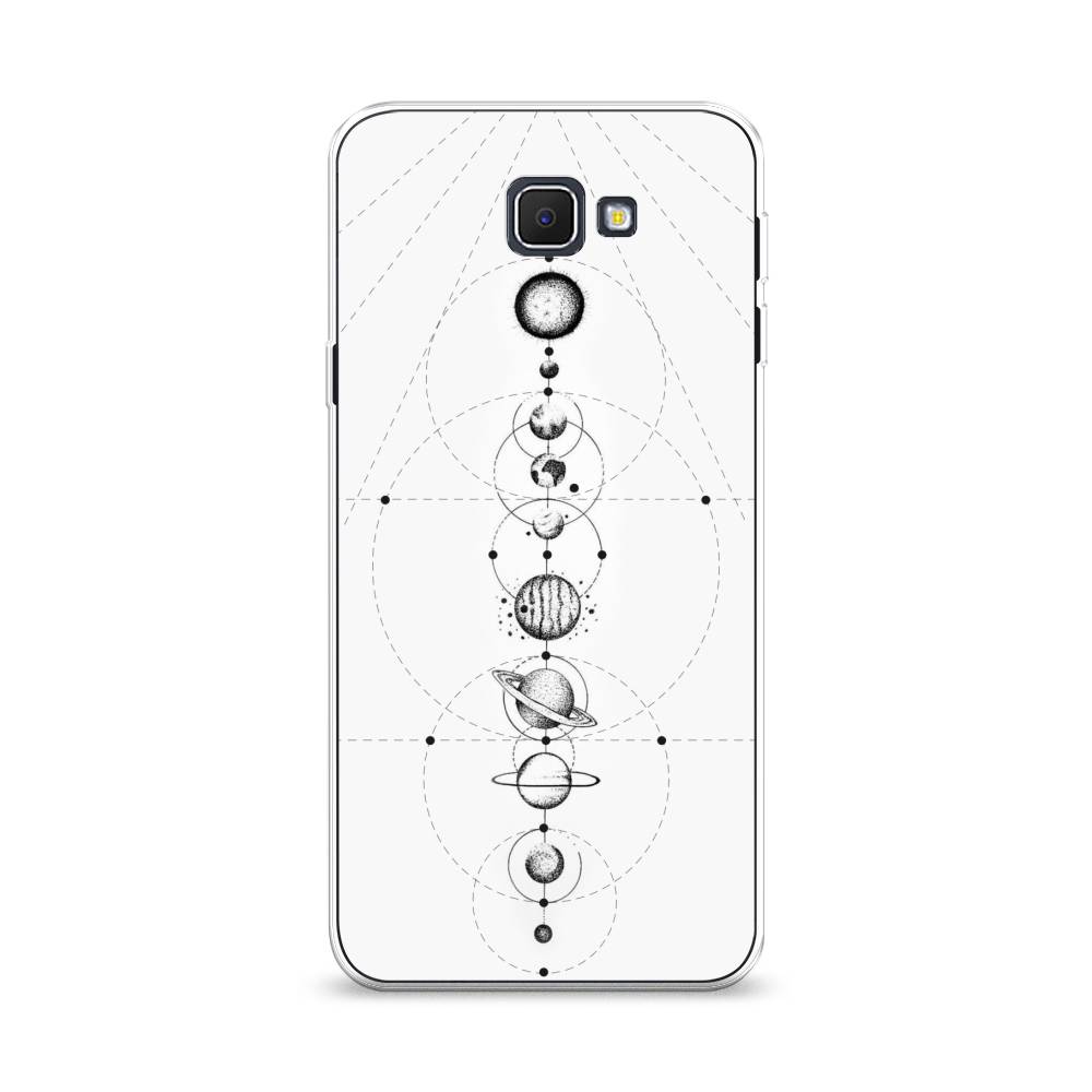 

Чехол на Samsung Galaxy J5 Prime 2016 "Парад планет", Серый, 22950-2