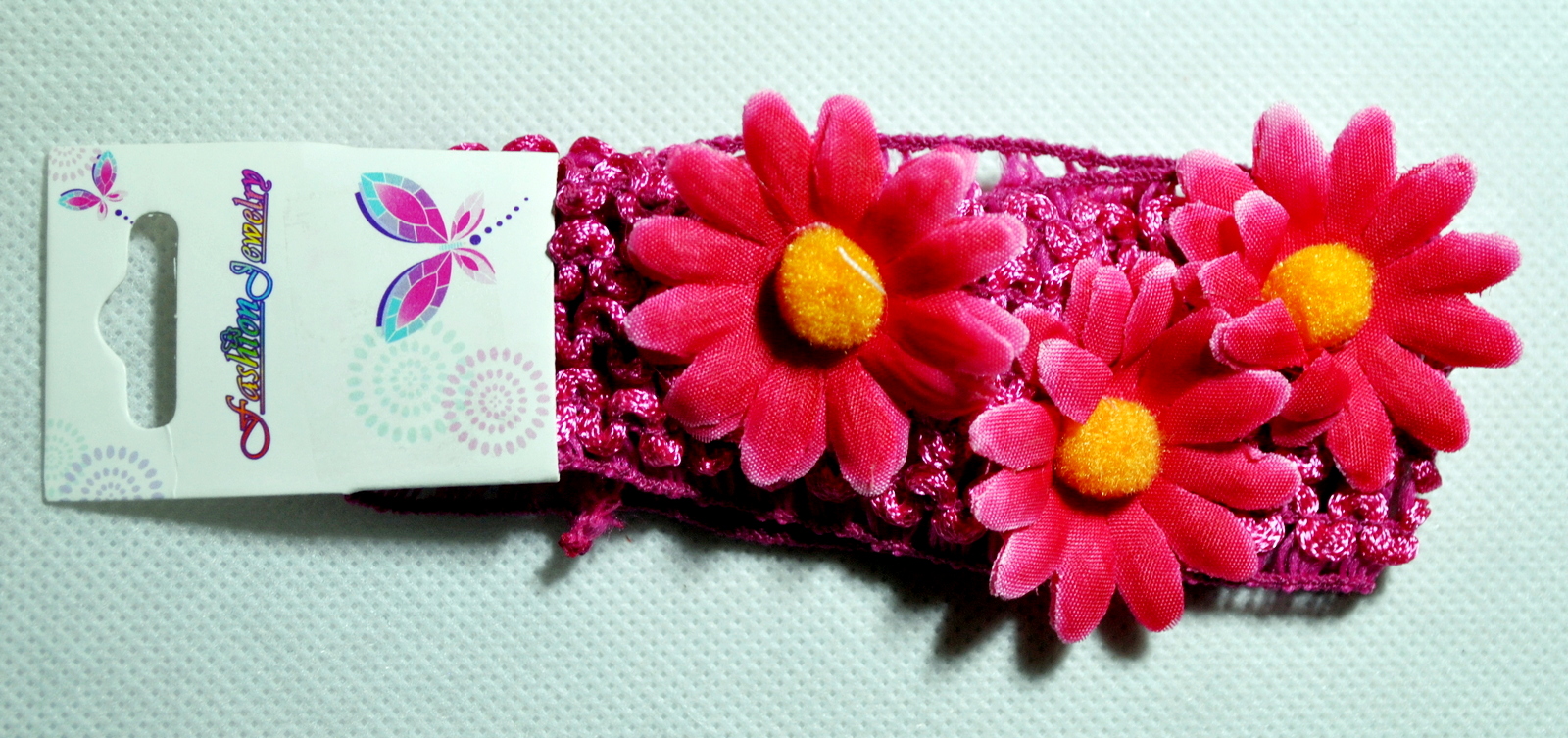 Повязка для волос «Три цветка» (бордовая) «Fashion Jewelry» повязка для волос fashion jewelry губка боб розовый