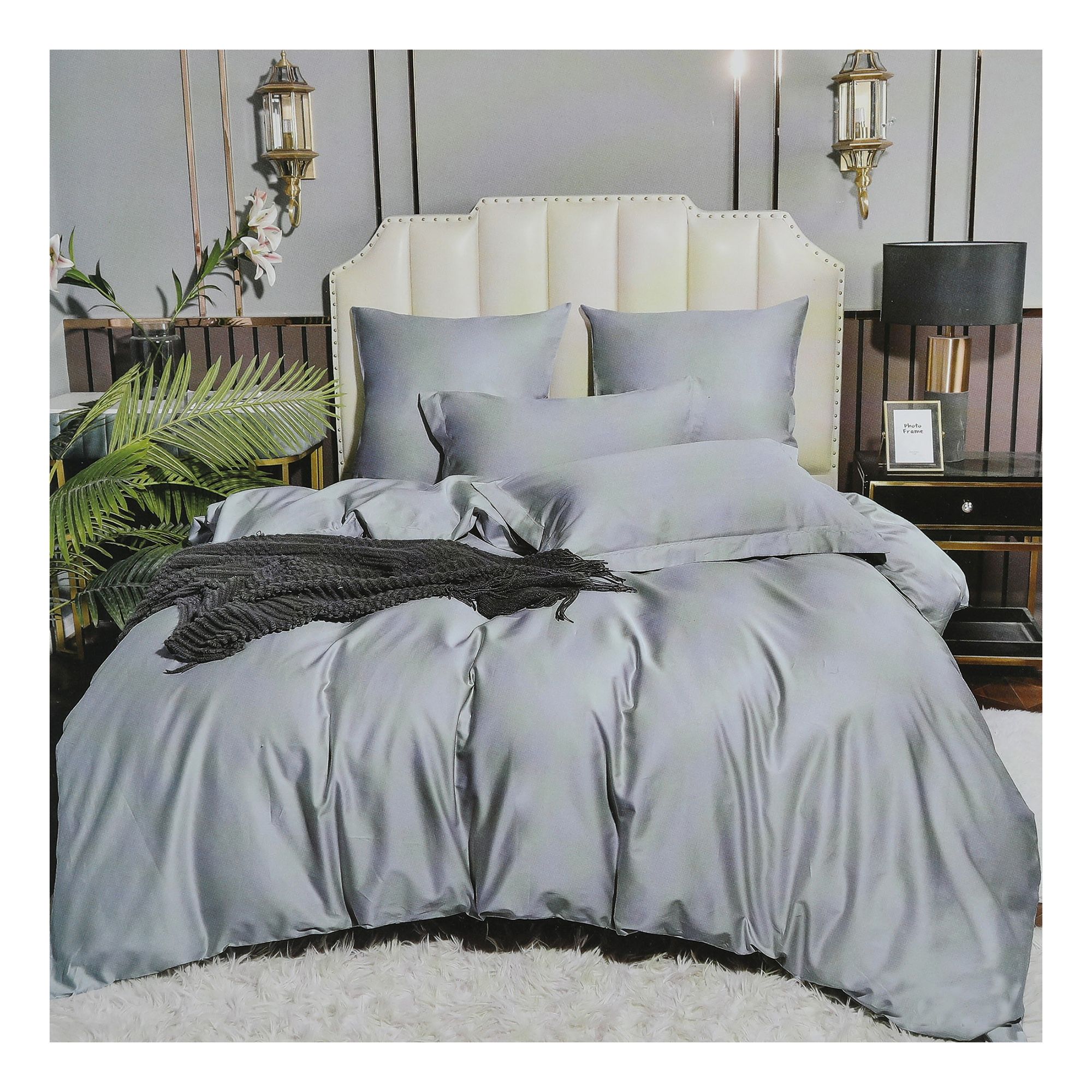 

Комплект постельного белья Wonne Traum Elegance Pastel Silver полутораспальный хлопок
