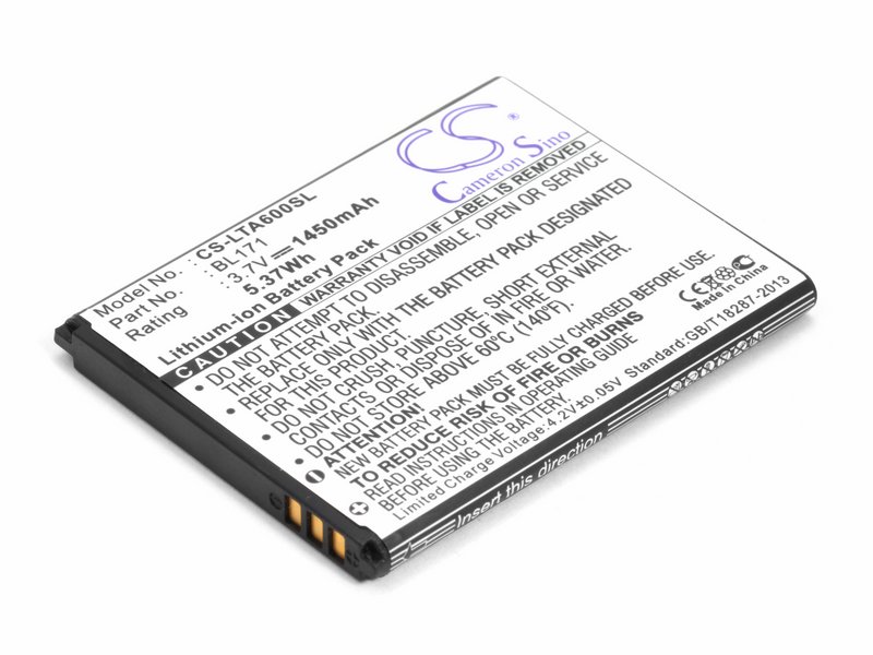 

Аккумулятор для Lenovo A319, A356, A376, A390, A390T BL171