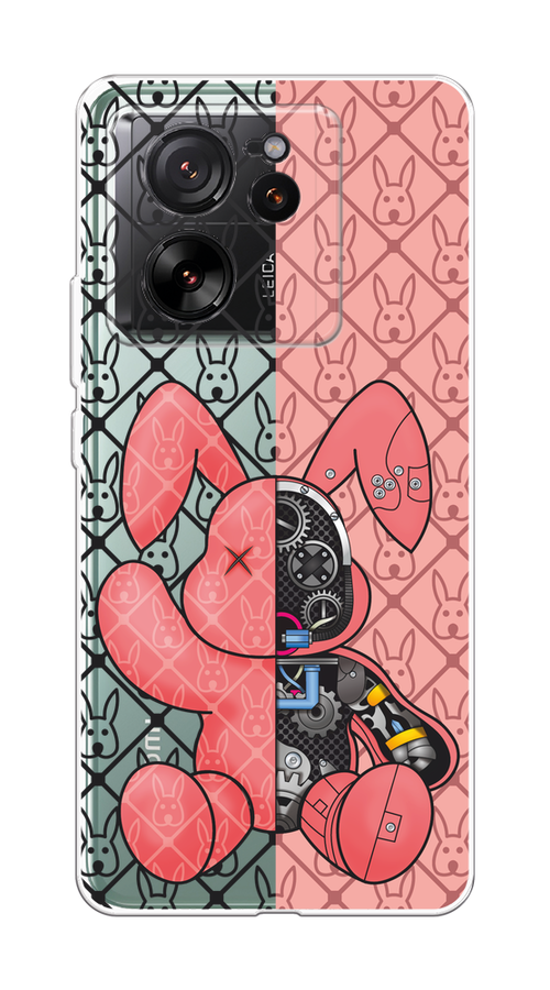 

Чехол на Xiaomi 13T Pro "Киборг-заяц розовый", Розовый;прозрачный;черный, 319950-1