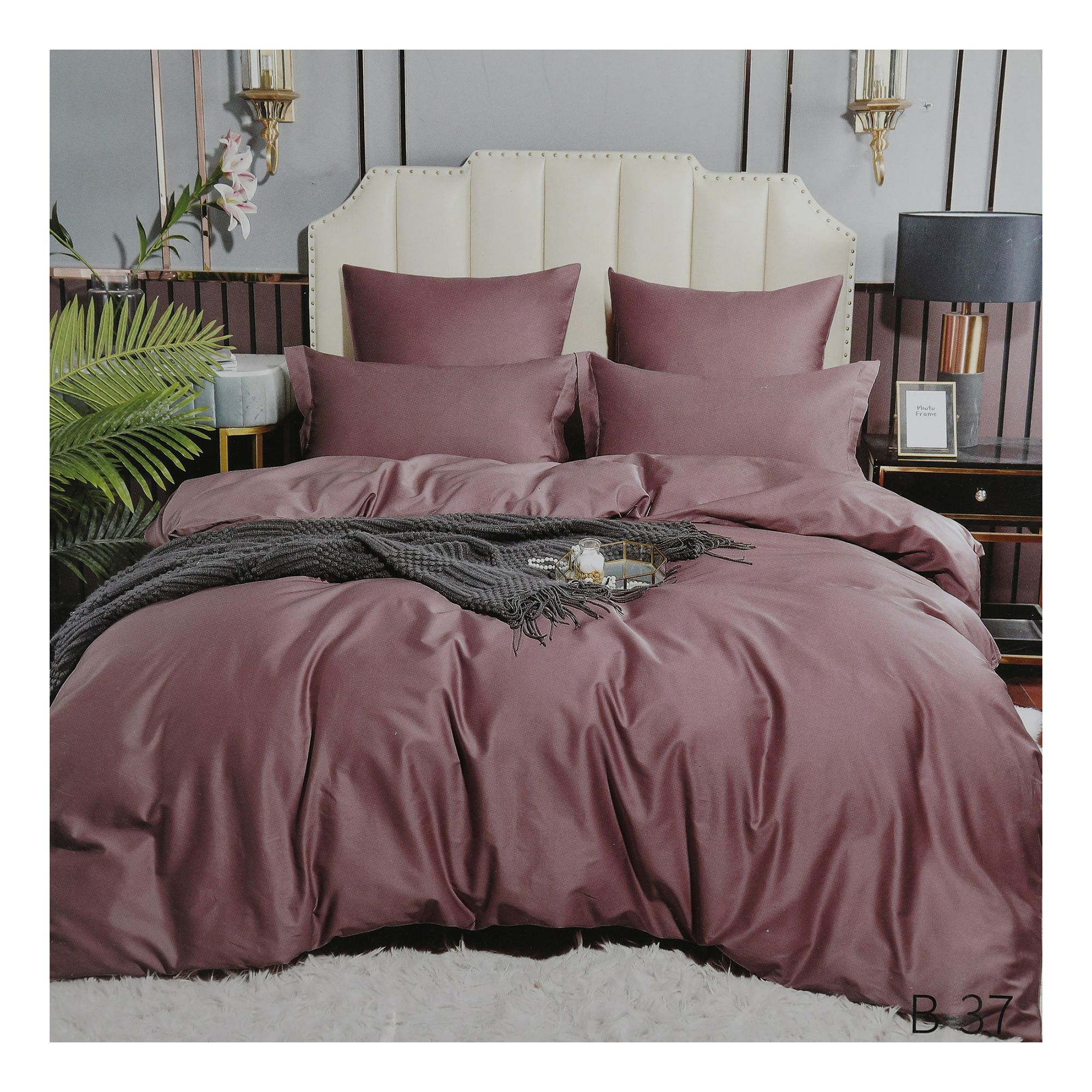 

Комплект постельного белья Wonne Traum Elegance Pastel Purple семейный пурпурный