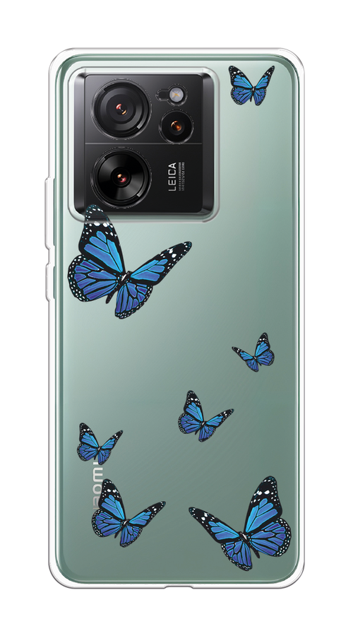 

Чехол на Xiaomi 13T Pro "Blue butterflies", Синий;черный, 319950-1