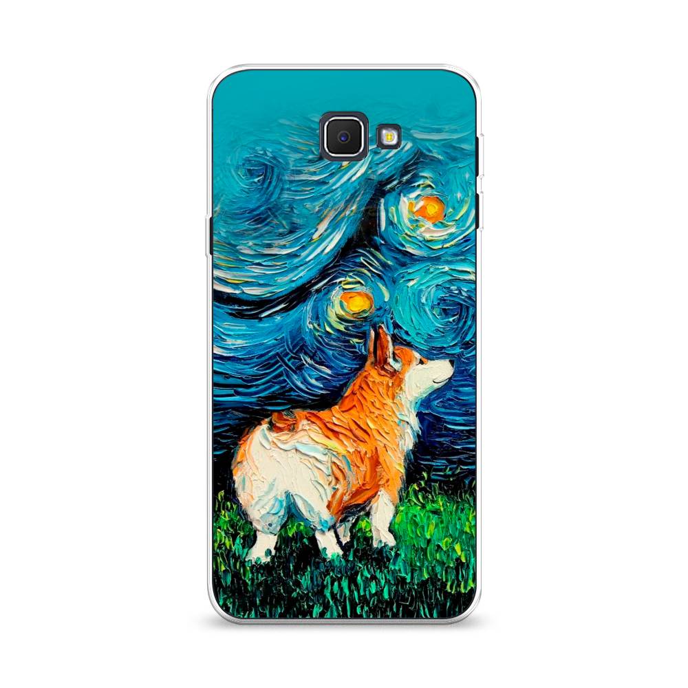 

Чехол на Samsung Galaxy J5 Prime 2016 "Корги звёздная ночь", Коричневый;белый;зеленый, 22950-1