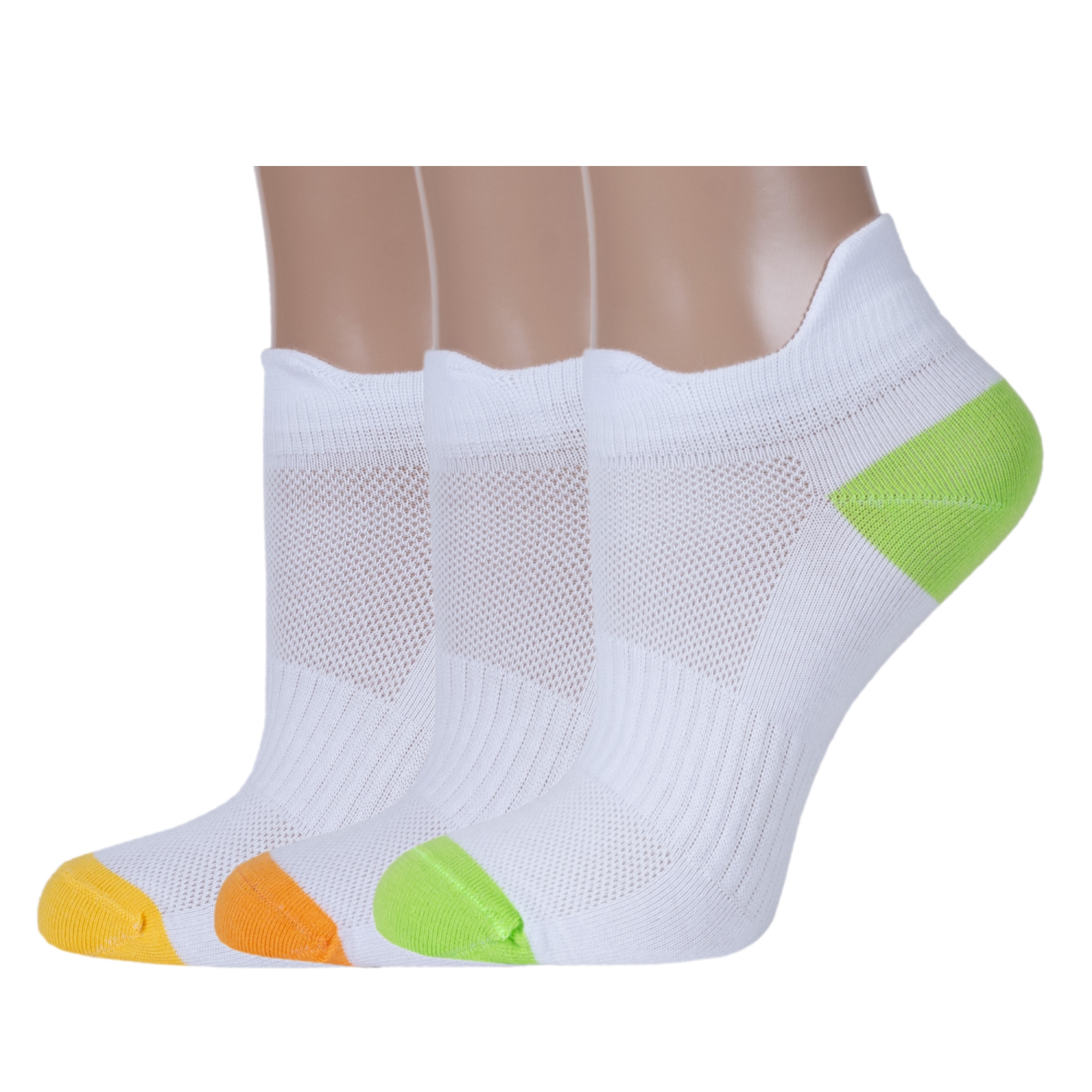 Комплект носков женских Rusocks 3-Ж3-23760 белых 23-25