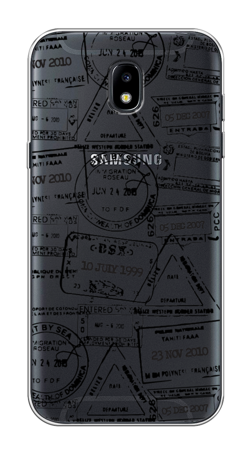 

Чехол на Samsung Galaxy J5 2017 "Visa stamps 2", Белый;черный;серый, 22850-2