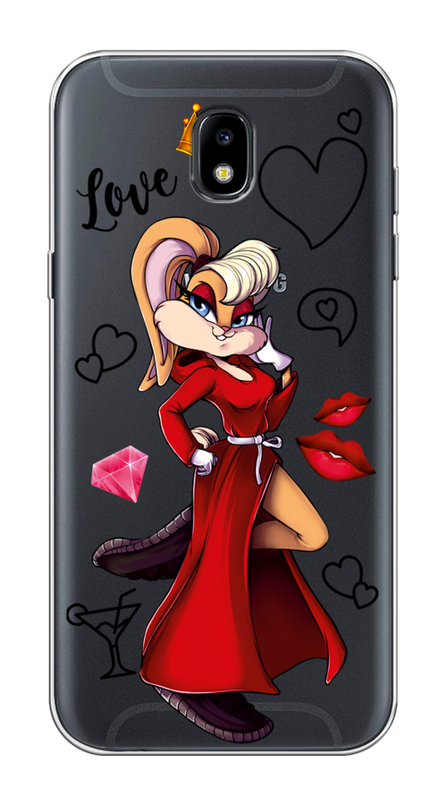 

Чехол на Samsung Galaxy J5 2017 "Rich Lola Bunny", Красный;бежевый;оранжевый, 22850-6