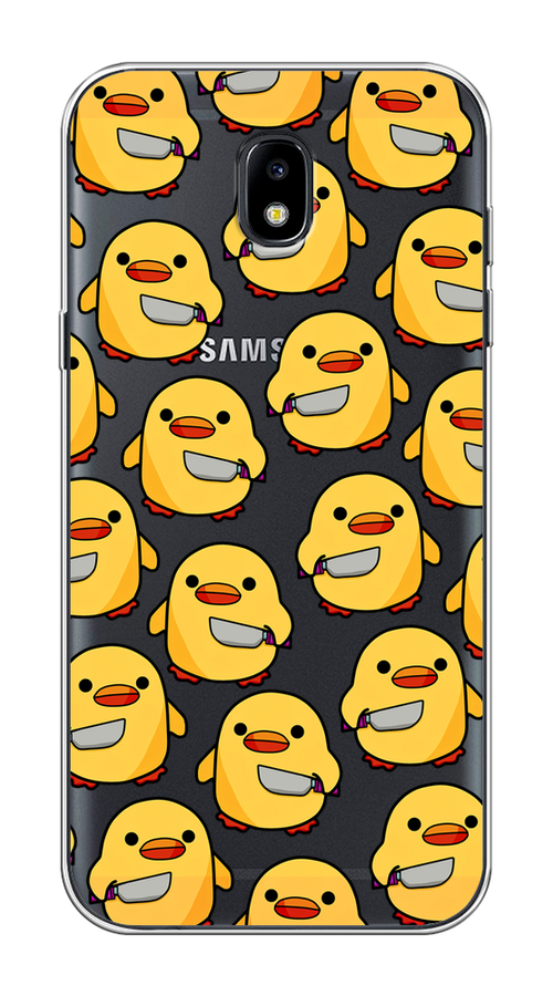 

Чехол на Samsung Galaxy J5 2017 "Утка с ножом", Прозрачный;желтый;оранжевый, 22850-1