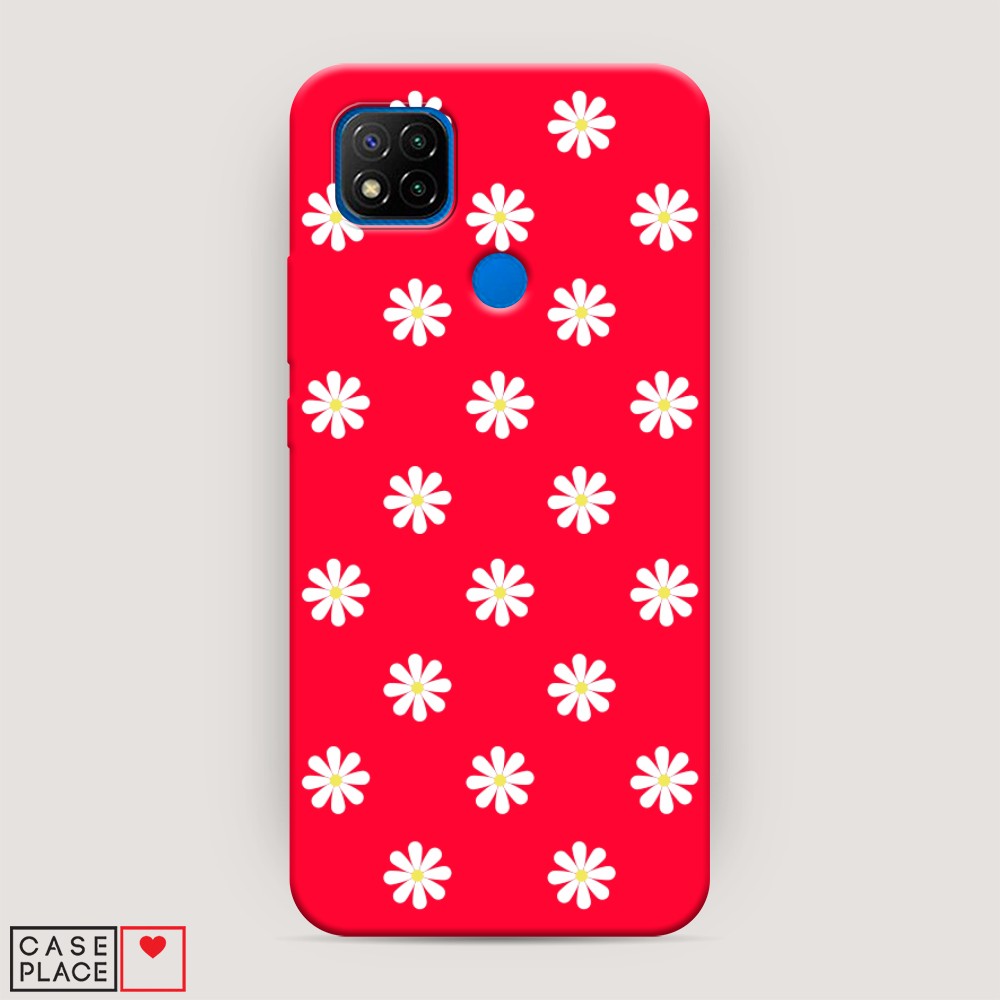 

Матовый силиконовый чехол "Маленькие ромашки" на Xiaomi Redmi 9C, 39053-1