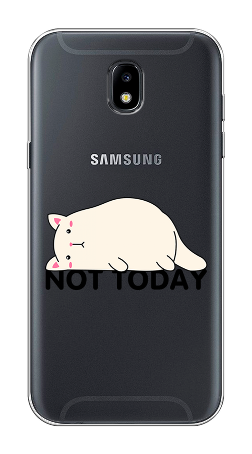 

Чехол на Samsung Galaxy J5 2017 "Cat not today", Белый;розовый;черный, 22850-1