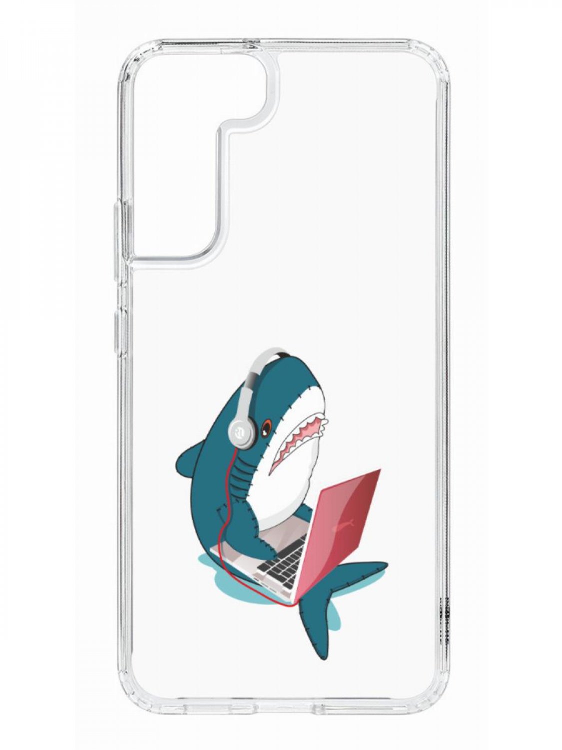 фото Противоударный чехол для samsung galaxy s22 plus kruche print прозрачный с рисунком кruче