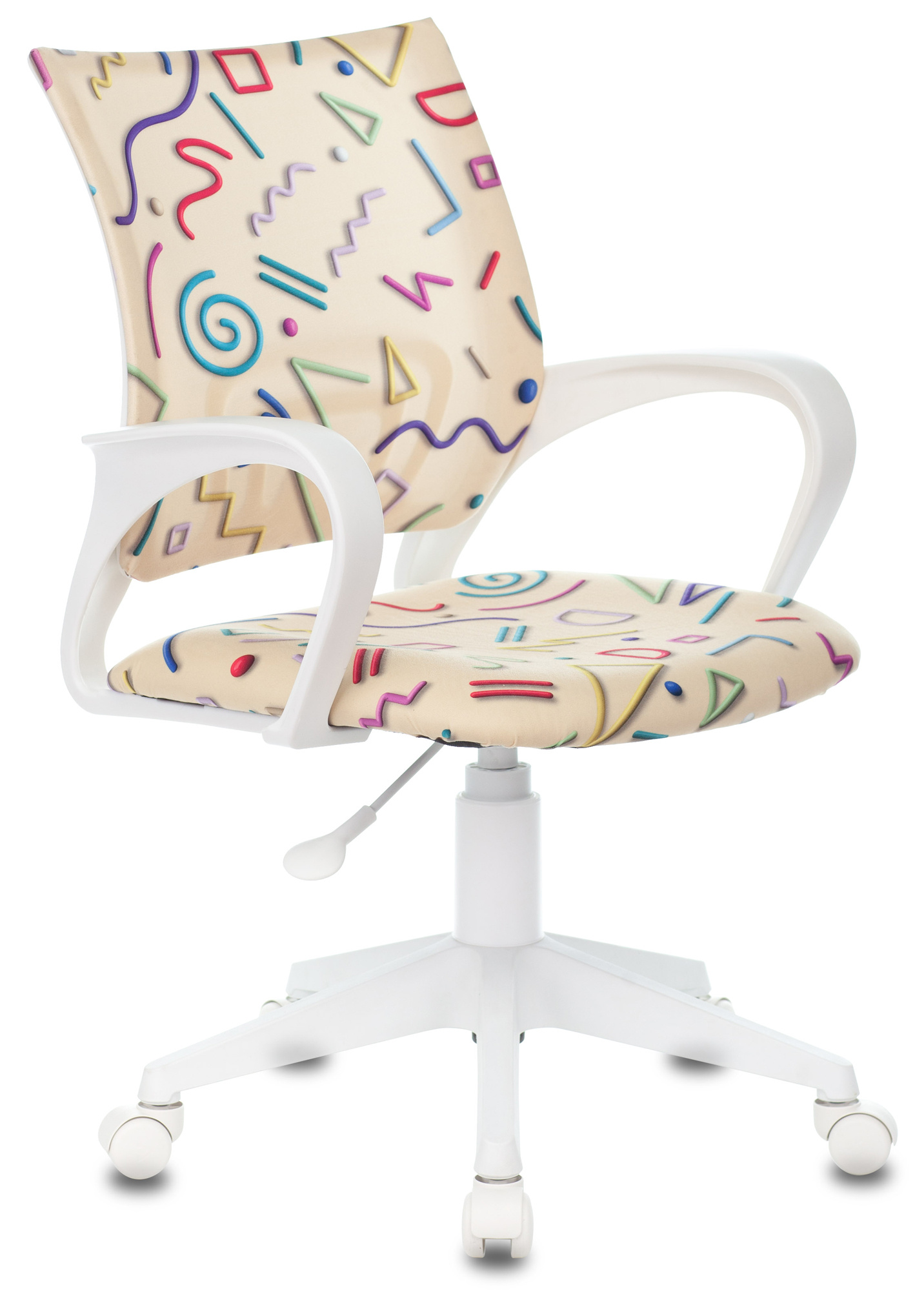 Кресло компьютерное детское Бюрократ KD-W4 ткань, песочный разноцветный