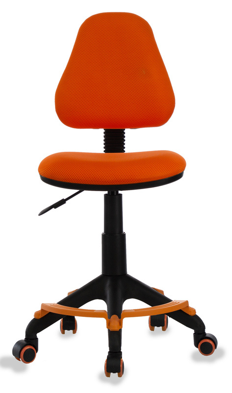 Кресло компьютерное детское Бюрократ KD-4-F ткань, оранжевый