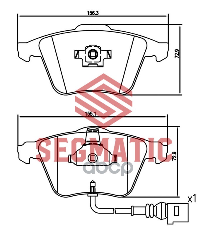 Колодка Торм Диск Пер Volvo S60 2.4 2000-2010 Vol SEGMATIC SGBP2626