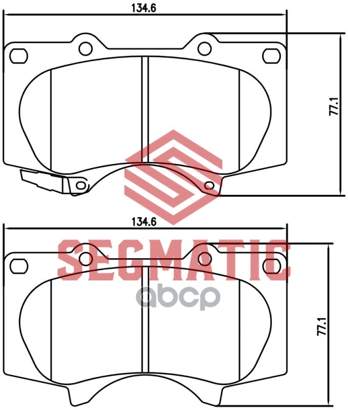 Колодка Торм Диск Пер Toyota Land Cruiser Prado 3. SEGMATIC SGBP2564