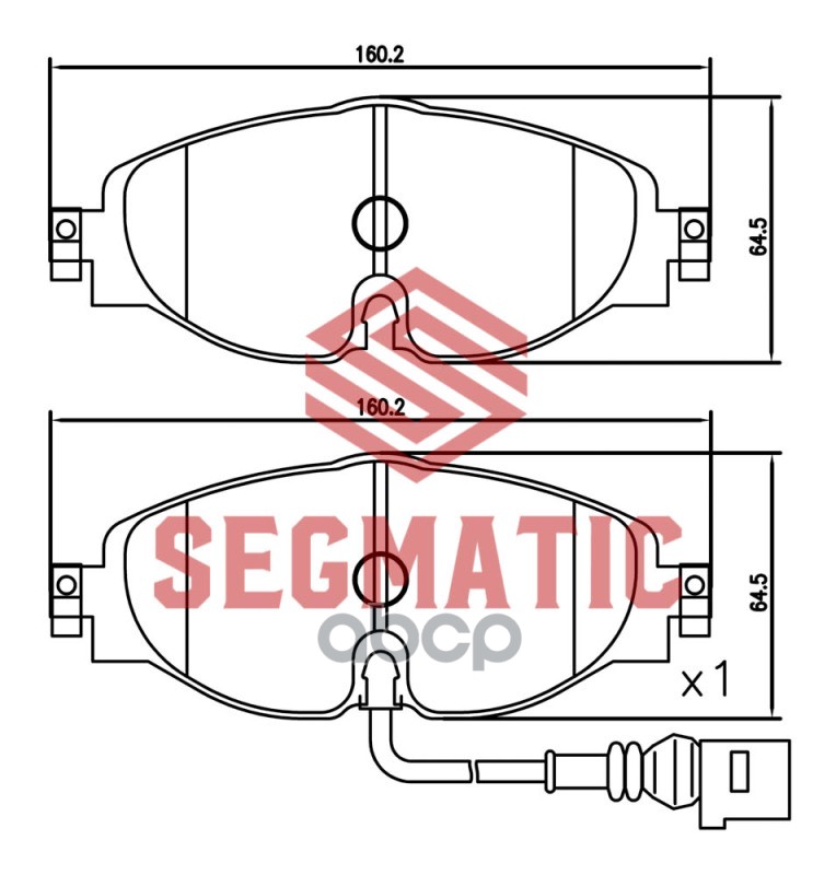 Колодка Торм Диск Пер Skoda Octavia 1.6 2014- Sko SEGMATIC SGBP2613