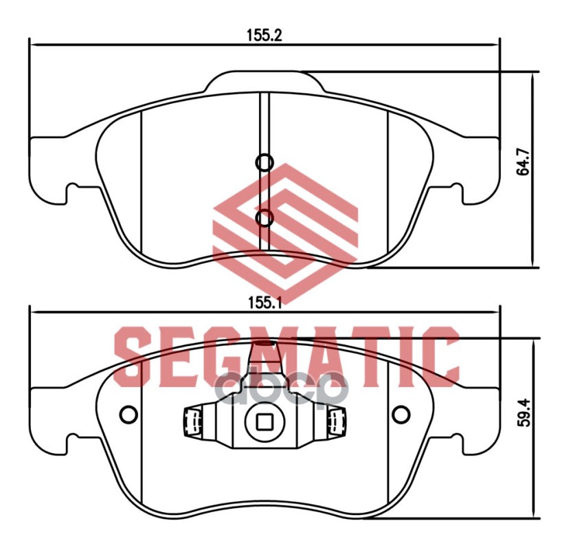 Колодка Торм Диск Пер Renault Duster 1.6 2012- Re SEGMATIC SGBP2596