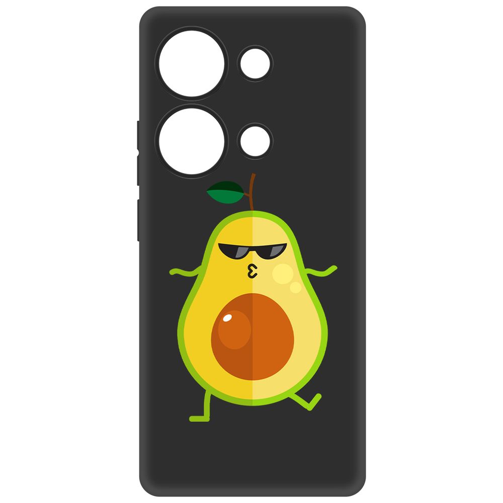

Чехол-накладка Krutoff Soft Case Авокадо Стильный для Poco M6 Pro 4G черный