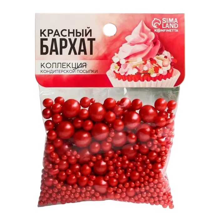 

KONFINETTA Кондитерская посыпка «Красный бархат», 50 г.