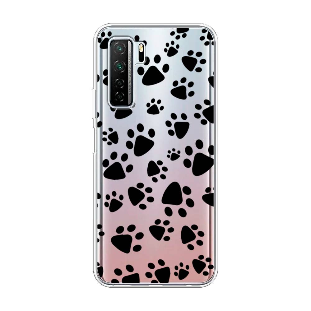 

Чехол Awog на Huawei Nova 7 SE "Лапки черные", Черный, 6102950-2