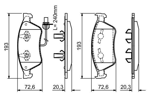 

Комплект тормозных колодок BOSCH 0986494200