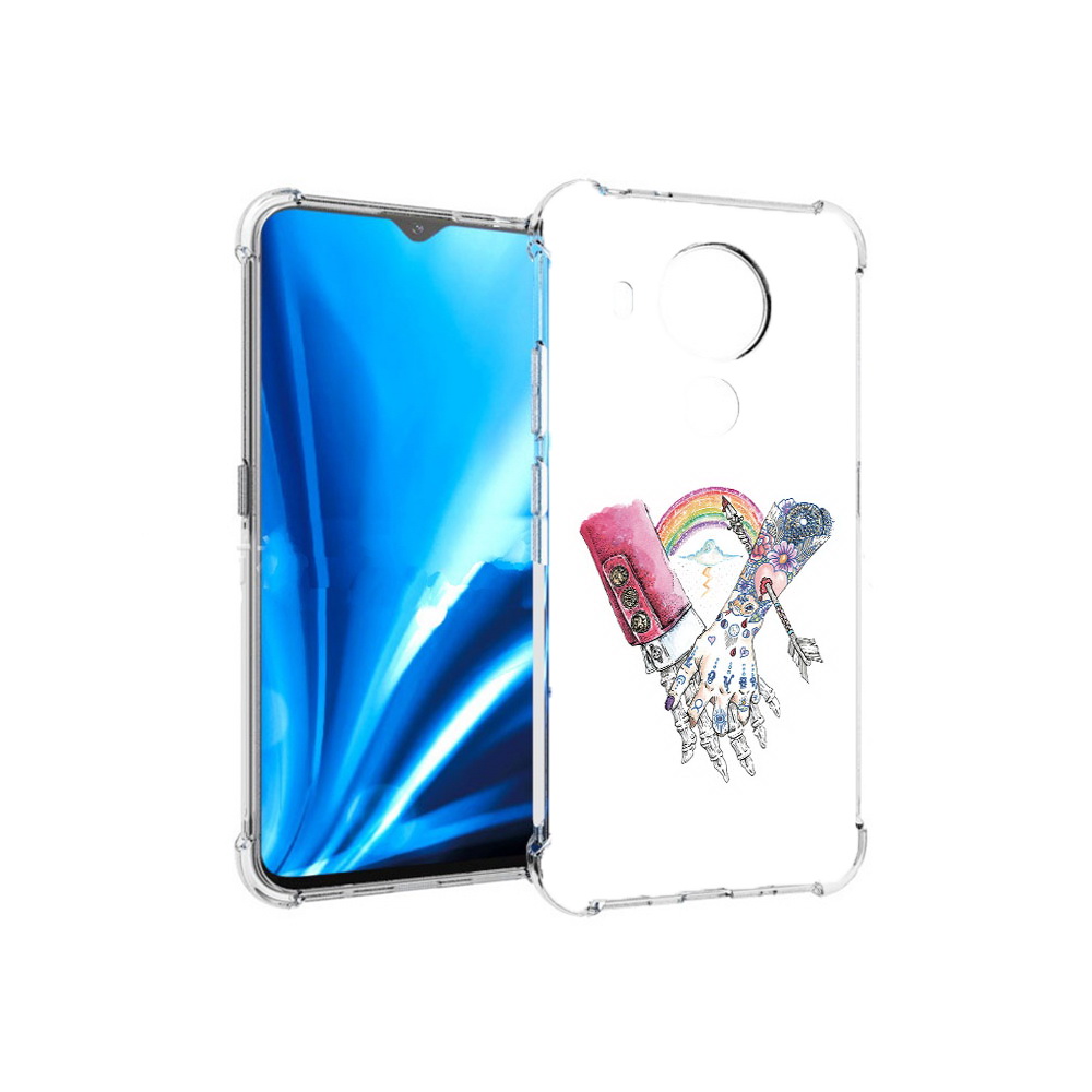 

Чехол MyPads Tocco для Nokia 5.4 абстракция руки в татуировках (PT156621.100.212), Прозрачный, Tocco