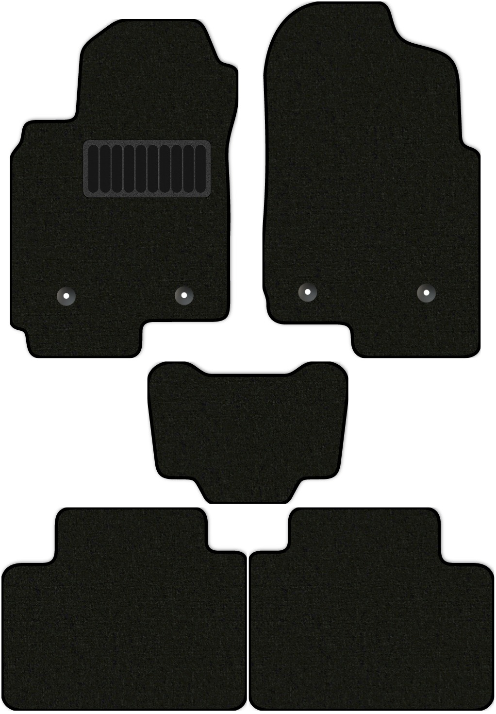 фото Коврики в салон классик для faw besturm x80 (suv) 2016 - н.в., 5 шт. черный, текстиль allmone