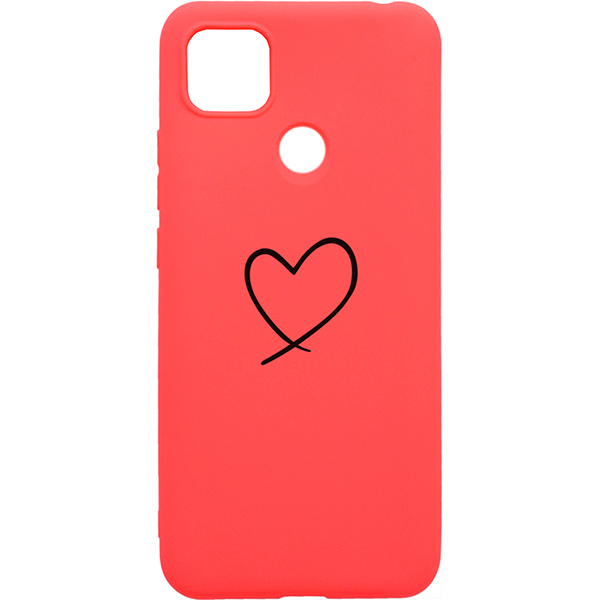 

Bestluck Накладка Soft Sense для Xiaomi Redmi 9C с 3D принтом "Heart" красный