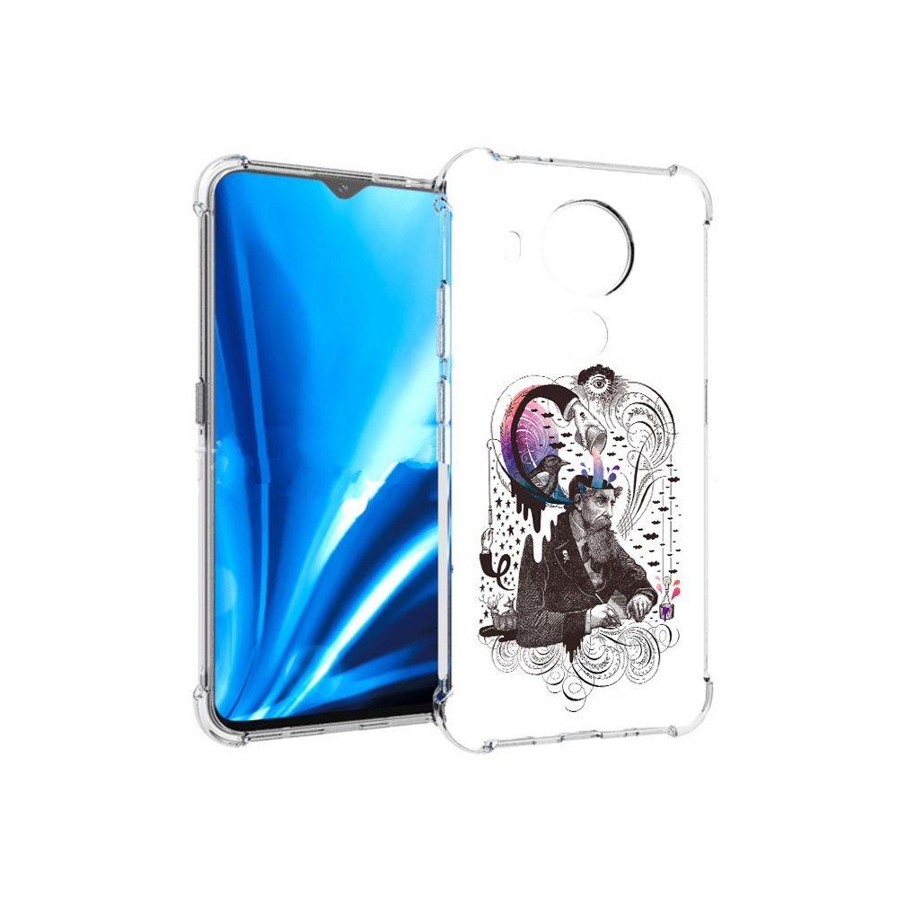 

Чехол MyPads Tocco для Nokia 5.4 абстракция думающий мужчина (PT156621.100.210), Прозрачный, Tocco