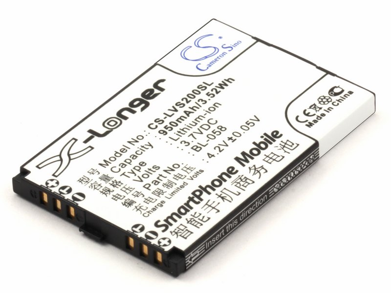 

Аккумулятор для Lenovo A320, S520 (BL058, BL068, BL072)