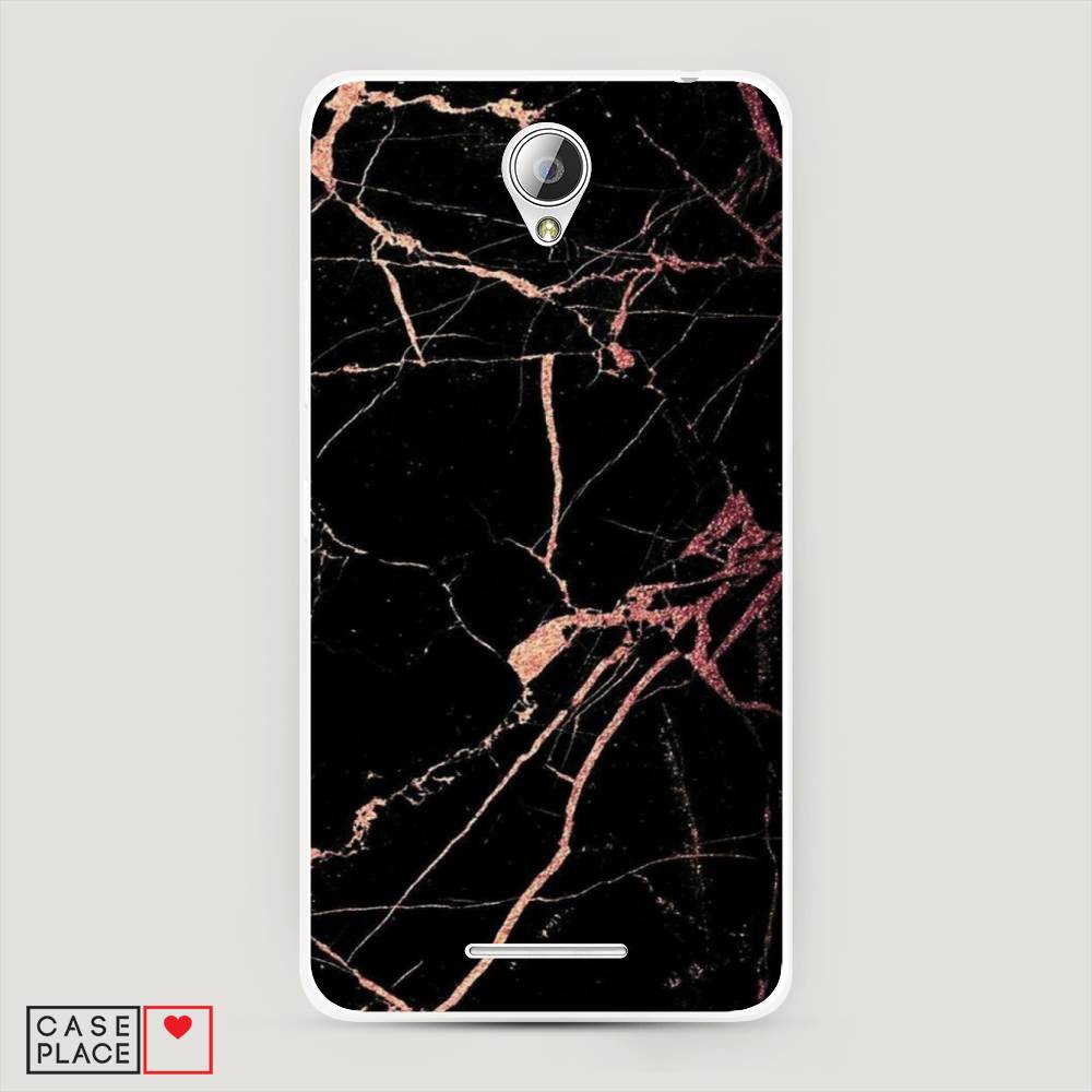 фото Чехол awog "мрамор розовое золото" для lenovo a5000