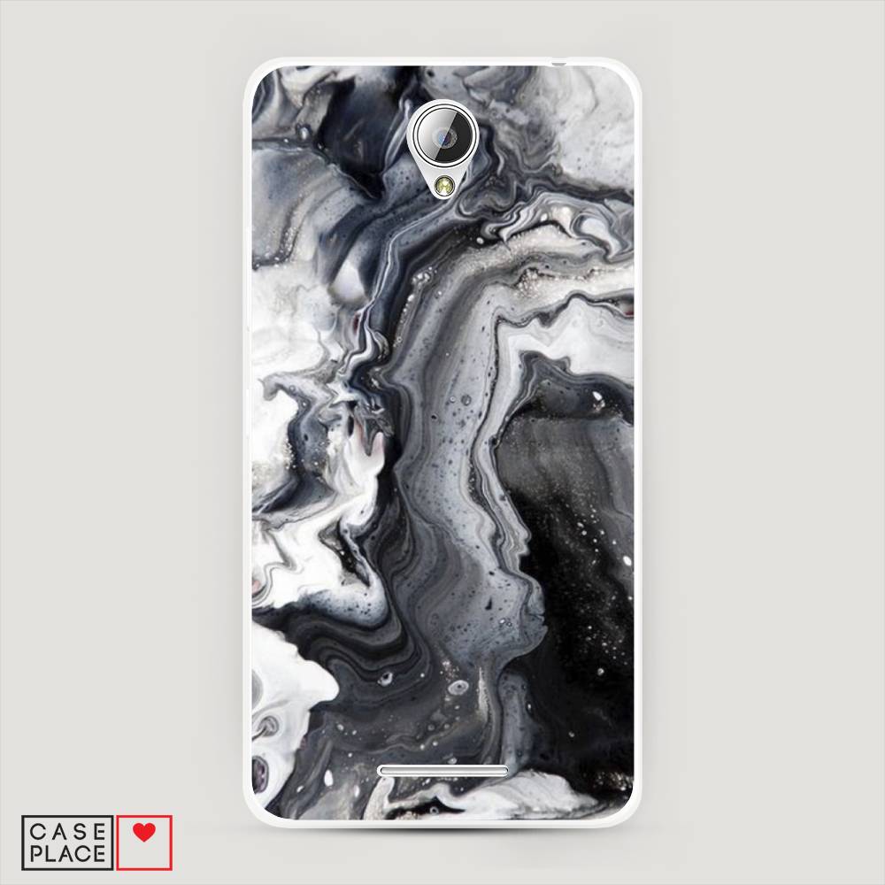 фото Чехол awog "бело-черные сложные полосы" для lenovo a5000