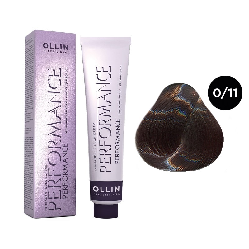 Краска для волос Ollin Professional Ollin Performance 0/11 Пепельный 60 мл фиксирующая маска уход ollin x plex 3 fixing care mask