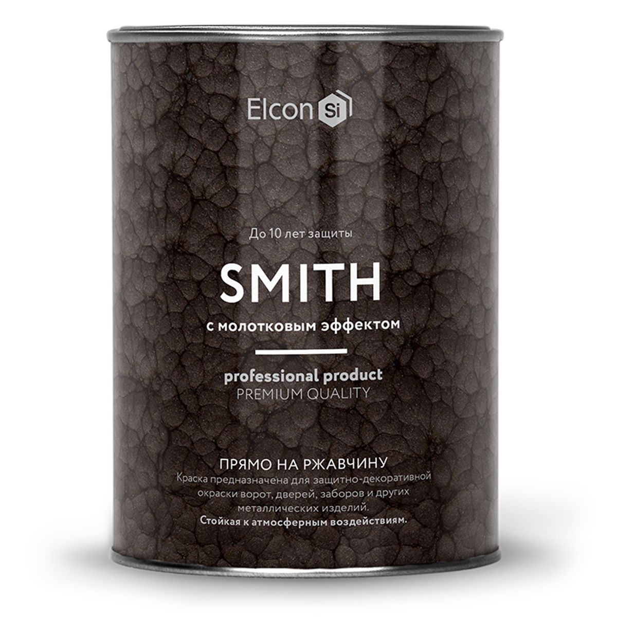 Краска Elcon Smith кузнечная, с молотковым эффектом, серебро, 800 г