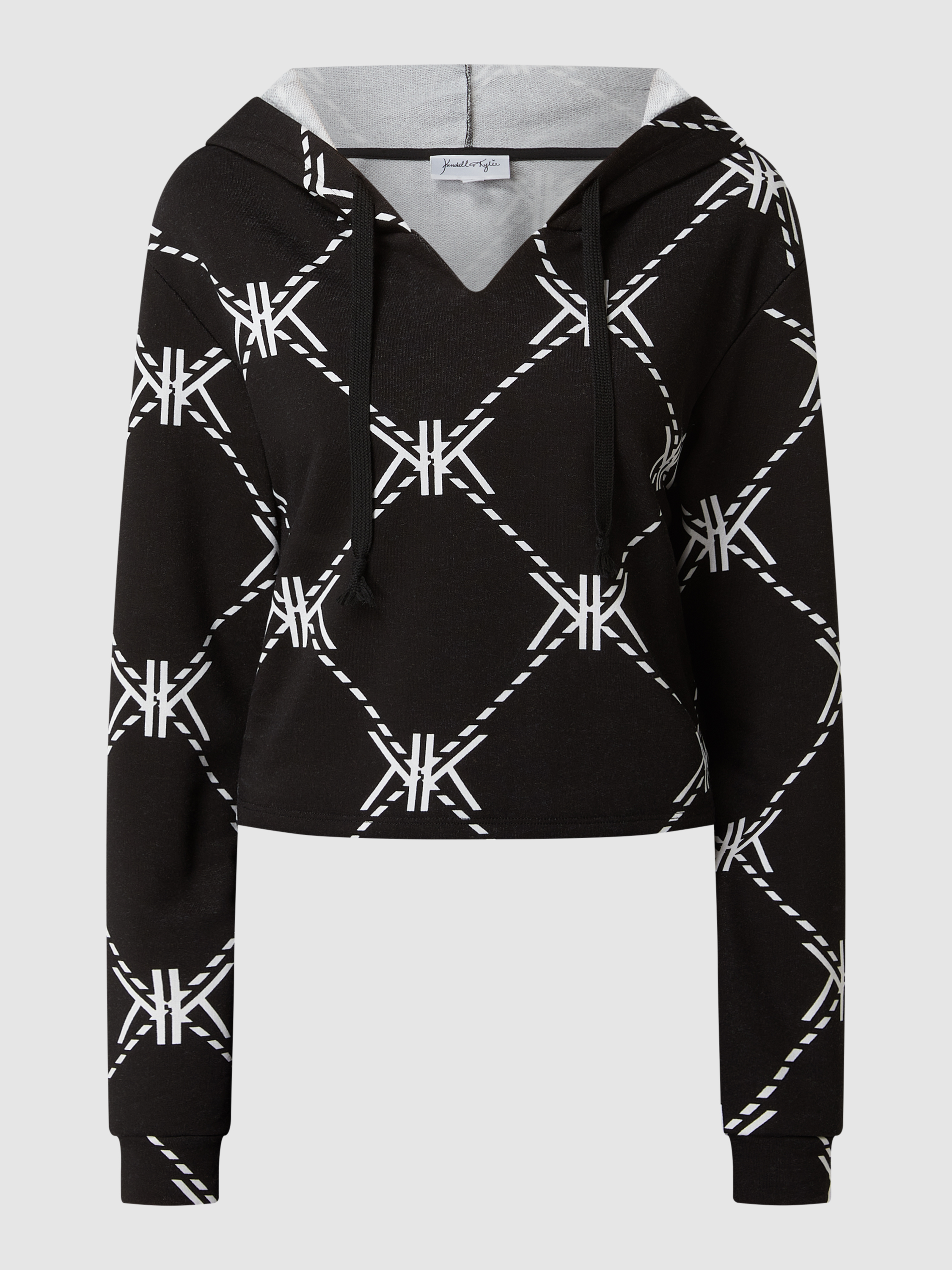 Худи женское Kendall + Kylie 1565411 черное XS (доставка из-за рубежа)