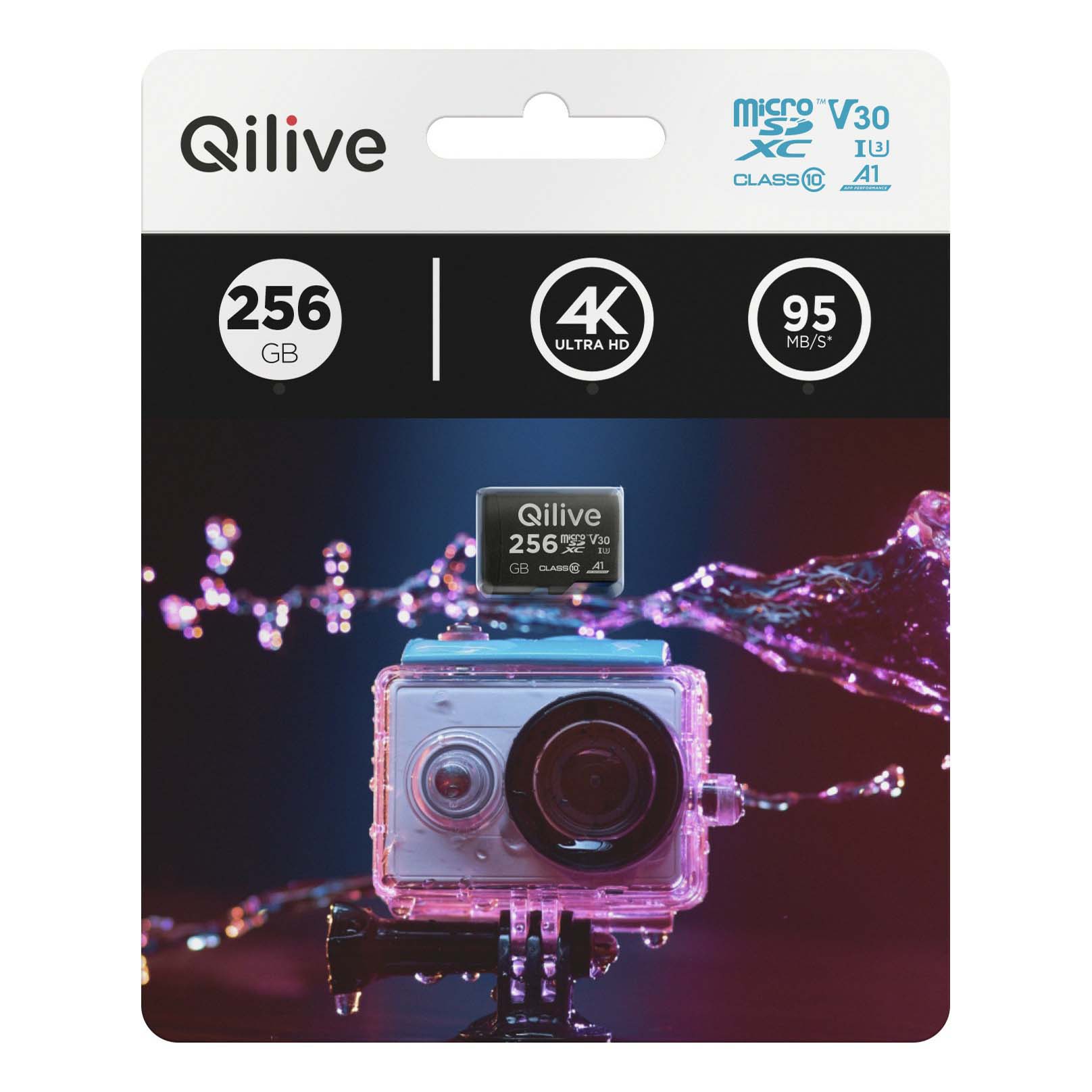 Карта памяти Qilive MicroSDХC без адаптера 256 Гб