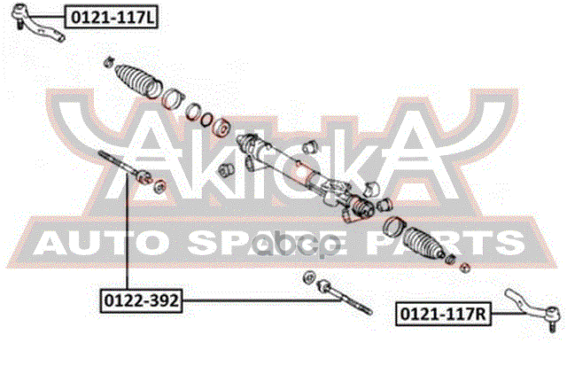 

Наконечник Рулевой Левый ASVA арт. 0121-117L
