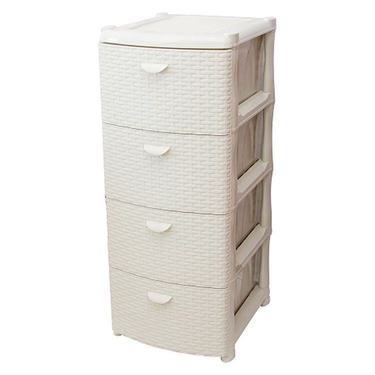 

Комод РОТАНГ 4 секции, Белый ротанг, М 2812, РОТАНГ