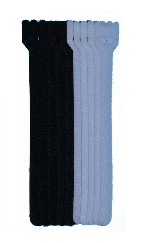 Хомут-липучка Pro Legend (стяжка) 150ммх12мм, 10 шт /2 цвета/ 5 черный, 5 белый PL9608 полочка липучка с двусторонними присосками утёнок розовый