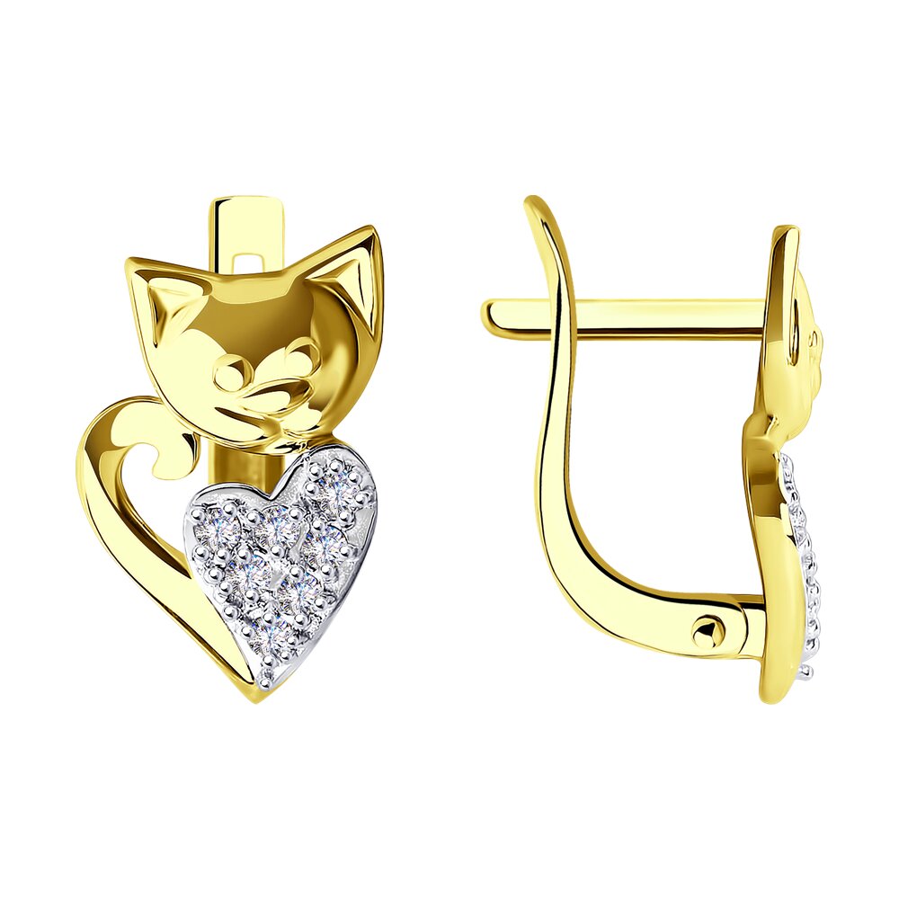 

Серьги из желтого золота SOKOLOV 029265-2, фианит, 029265-2